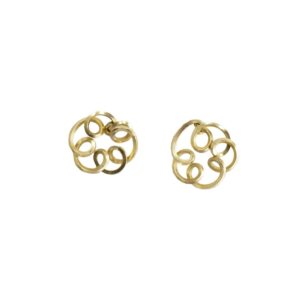 Mota de Nieve Stud Earrings (13mm) - Yellow Gold Earrings TARBAY   