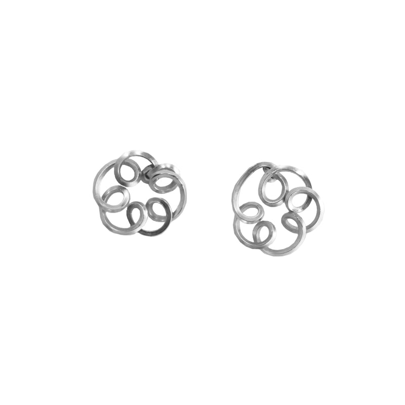 Mota de Nieve Stud Earrings (13mm) - Sterling Silver Earrings TARBAY   