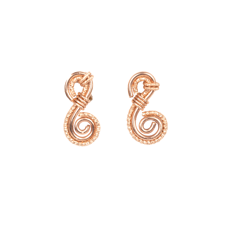 Ritmo Earrings (30mm) - Rose Gold Earrings TARBAY   