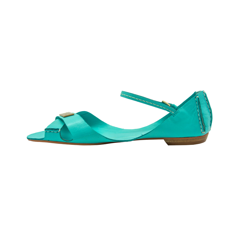 Tajali Leather Sandals - Caribbean Tajali Flats TARBAY   