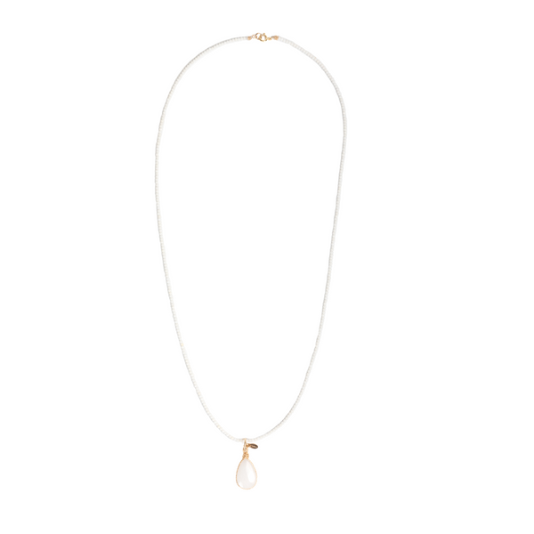 Febe Pendant - White Onyx & White Agate Charms TARBAY   