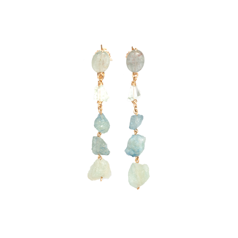 Bruma Earrings - Aquamarine Earrings TARBAY   