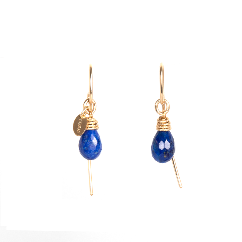Serpentina Earrings - Lapis Lazuli Earrings TARBAY   