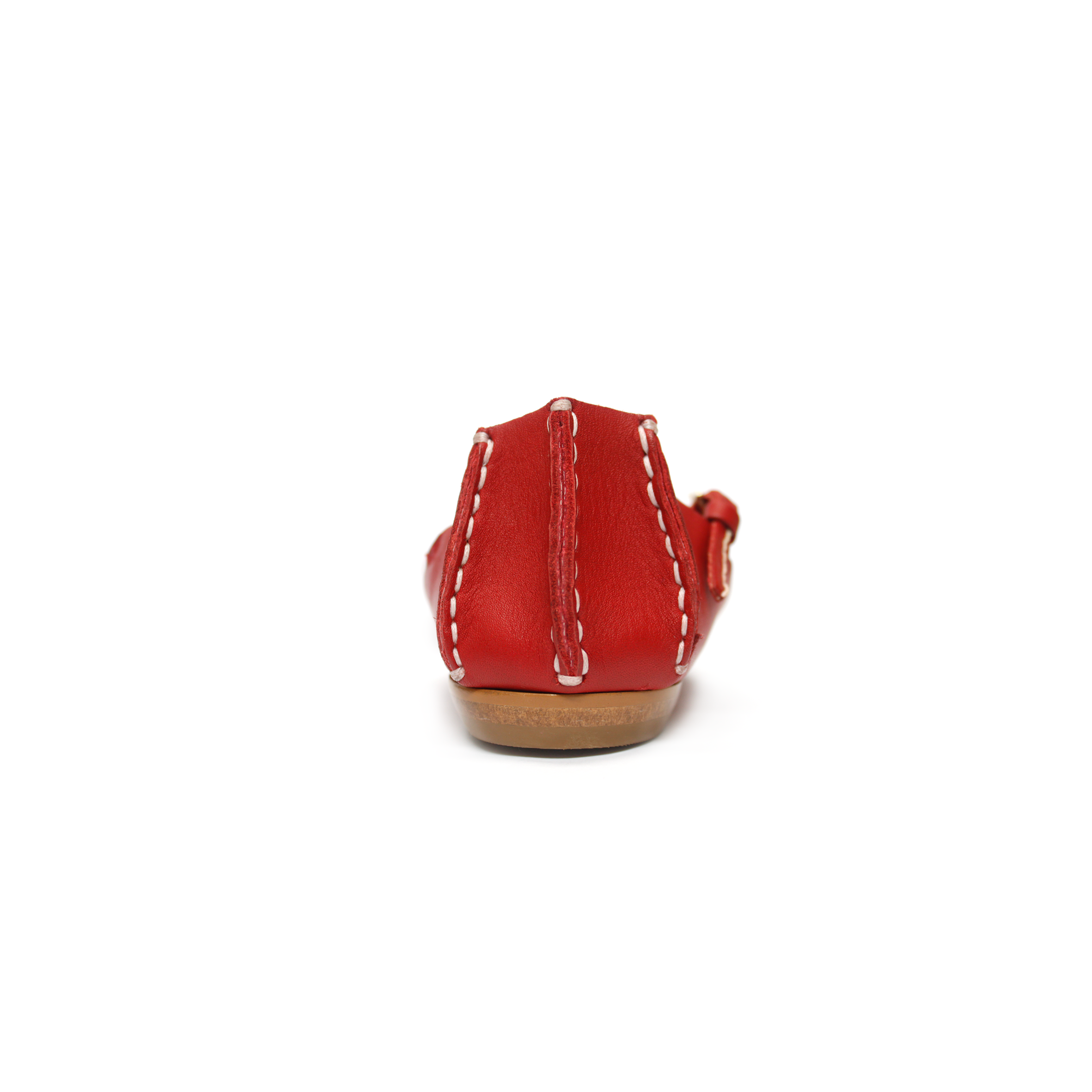 Tajali Leather Sandals - Red Tajali Flats TARBAY   