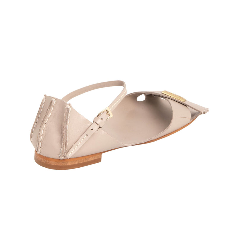 Tajali Leather Sandals - Stone Tajali Flats TARBAY   