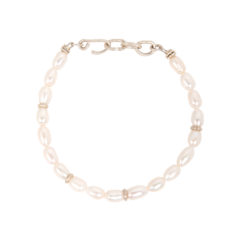 Andres Bracelet #1 (6mm) - Pearl & Sterling Silver Bracelets TARBAY   