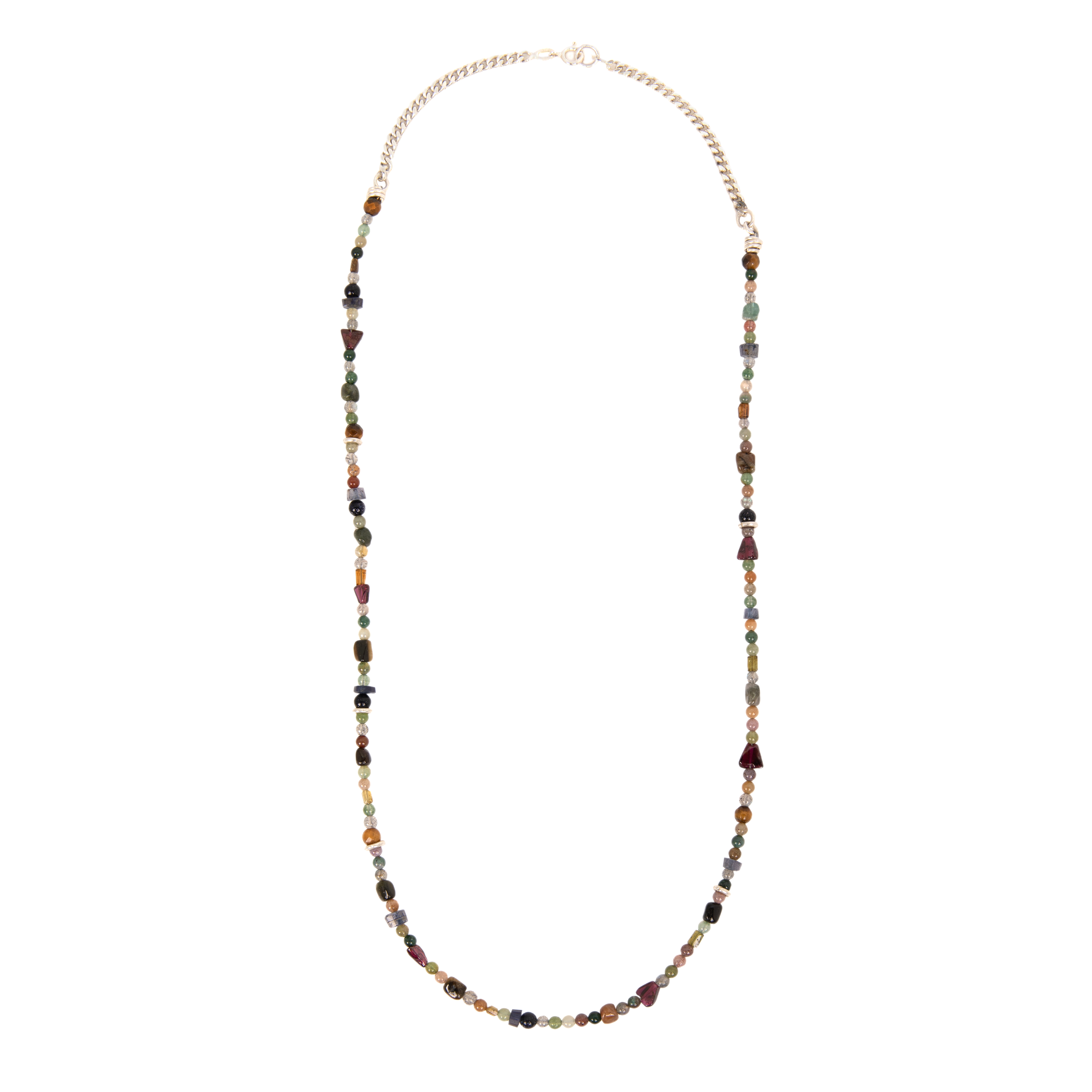 Ezio Necklace - Jasper, Agate, Garnet, Tourmaline, Tiger's Eye, Blue Goldstone, Labradorite, Iolite Necklaces TARBAY   