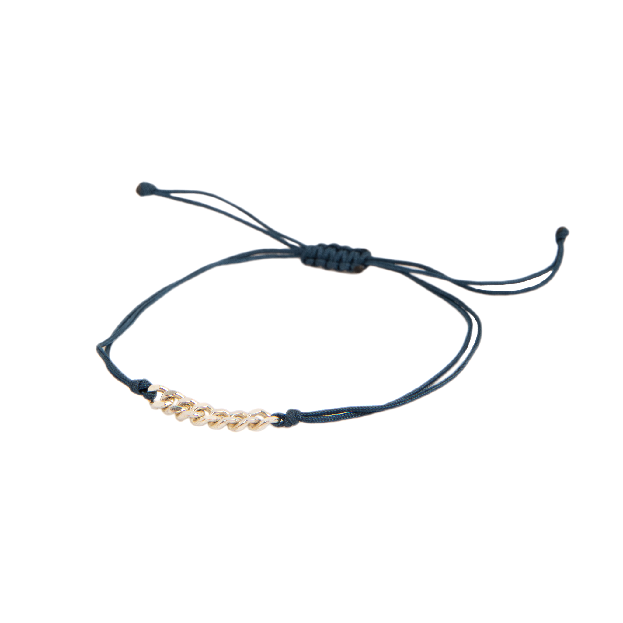 Handmade Friendship Bracelet #2 (Navy Thread) - Sterling Silver Bracelets TARBAY   