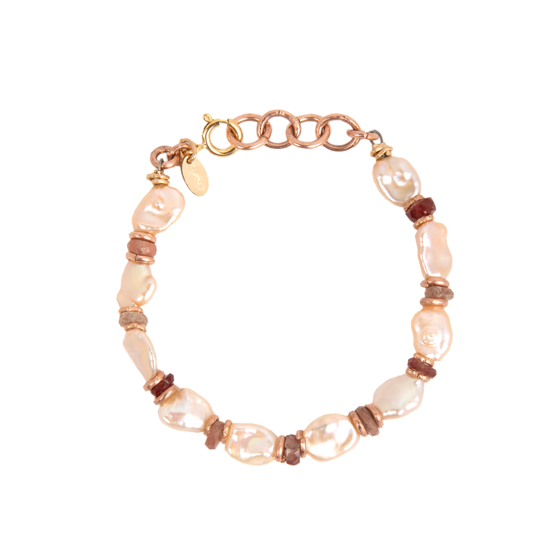 Amorette Bracelet #1 - Pearl, Tourmaline & Ruby Bracelets TARBAY   