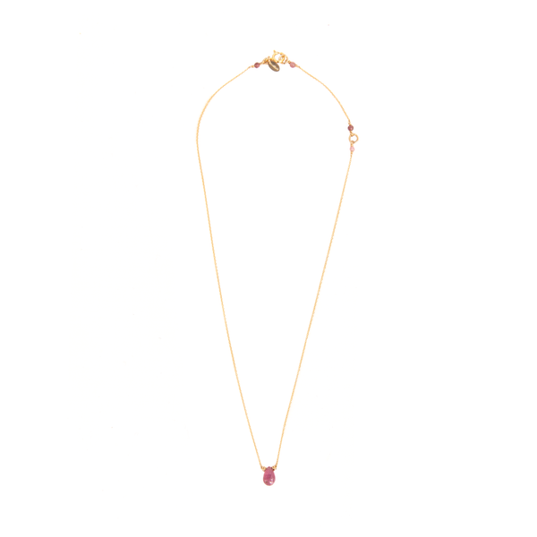 Gema Necklace #1 - Rose Sapphire Necklaces TARBAY   
