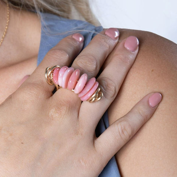 Kleidia Ring - Pink Opal Rings TARBAY   