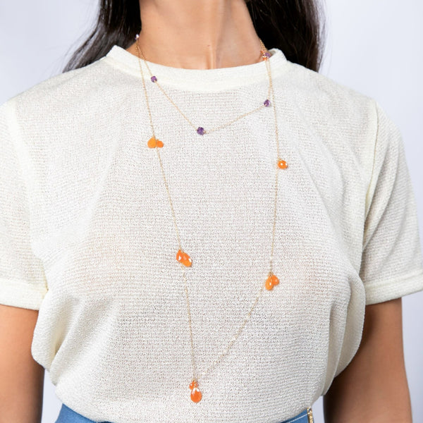 Pensamientos Necklace - Carnelian Necklaces TARBAY   