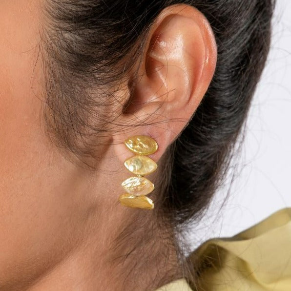Bruma Hoop Earrings - Pearl Earrings TARBAY   