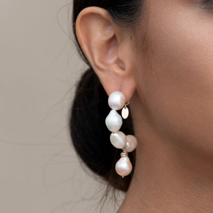 Susan Dangle Earrings (55mm) - Pearl Earrings TARBAY   
