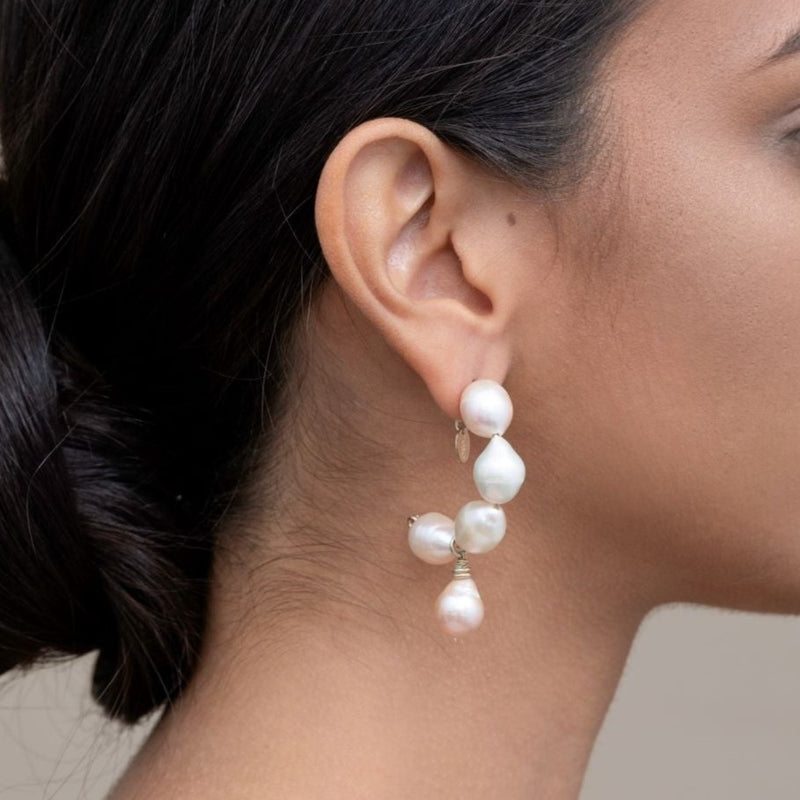 Susan Dangle Earrings (55mm) - Pearl Earrings TARBAY   