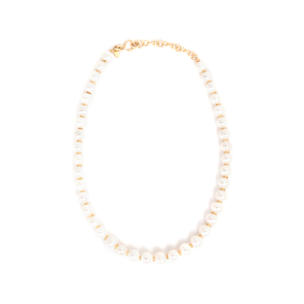 Cubagua Necklace #1 (11mm) - White Pearl Necklaces TARBAY   
