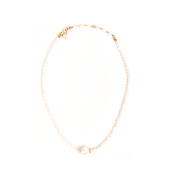 Cubagua Necklace #4 (11mm) - White Pearl Necklaces TARBAY   