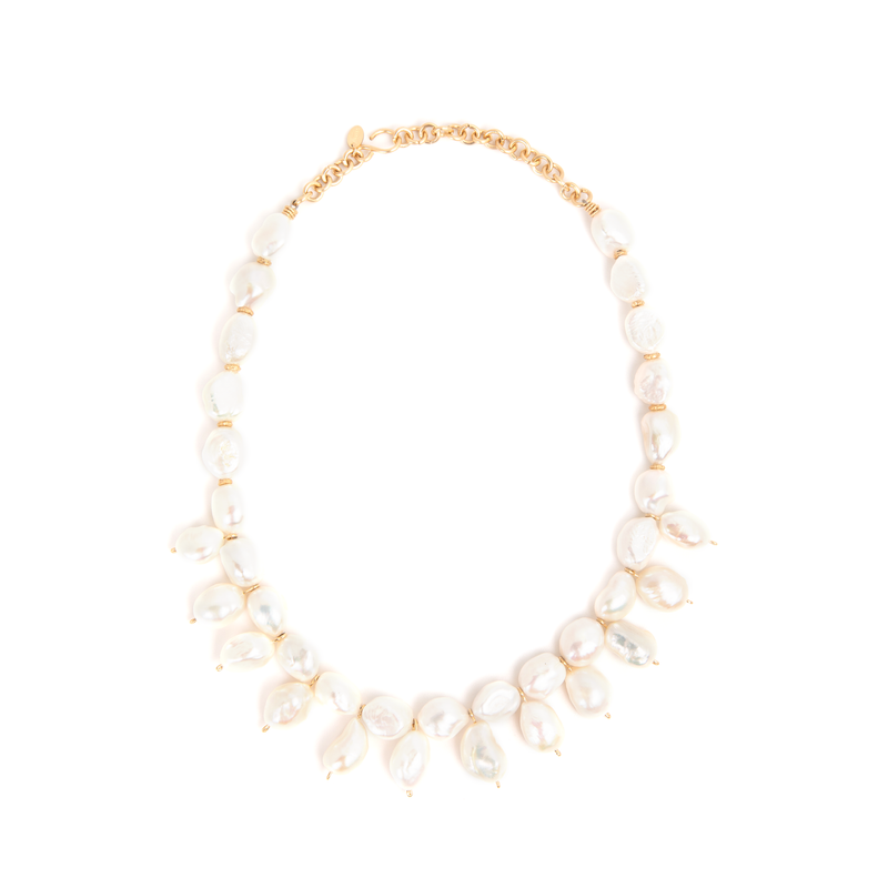 Cubagua Necklace #5 (44cm) - White Pearl Necklaces TARBAY   