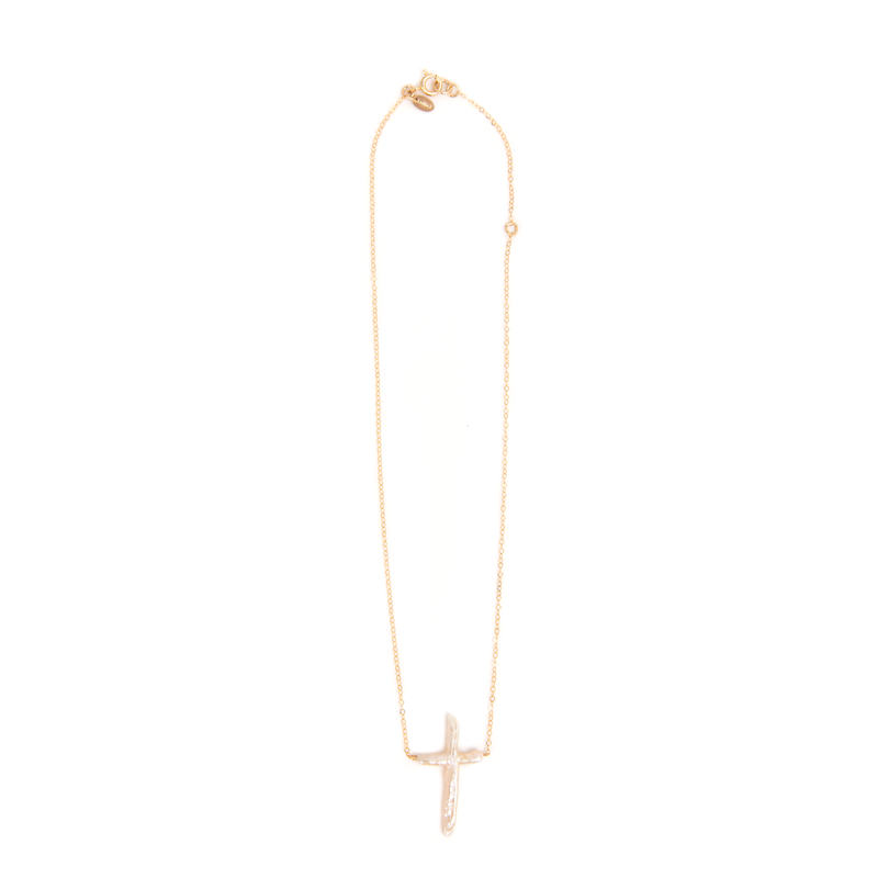 Cruz Necklace #4 - Yellow Pearl Necklaces TARBAY   