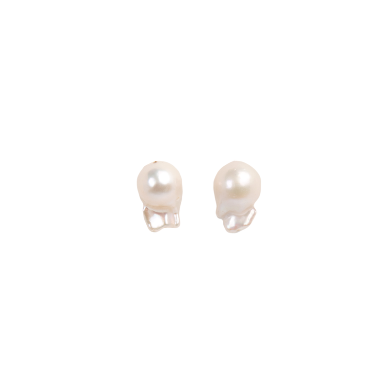 Barroca Earrings #1 (19-20mm) - White Pearl Earrings TARBAY   