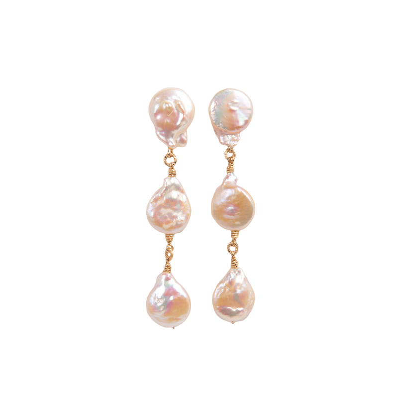 Keshi Earrings #2 (80mm) - Pearl Earrings TARBAY   
