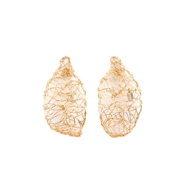 Aura Earrings #1 (70mm) - Yellow Gold Earrings TARBAY   
