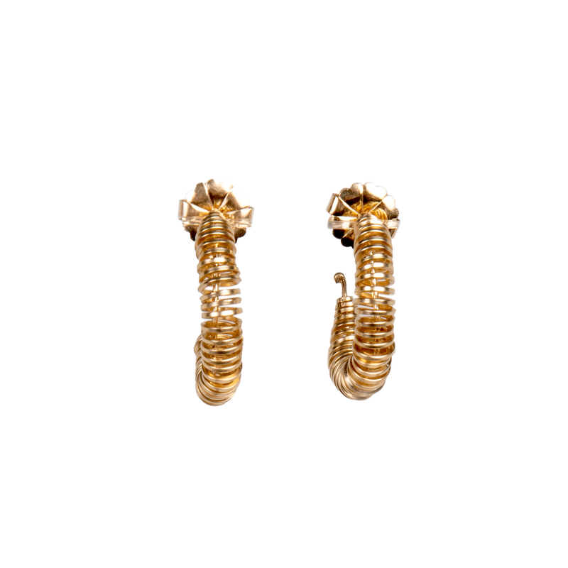 Brenda Hoop Earrings #1 (25mm) - Yellow Gold Earrings TARBAY   