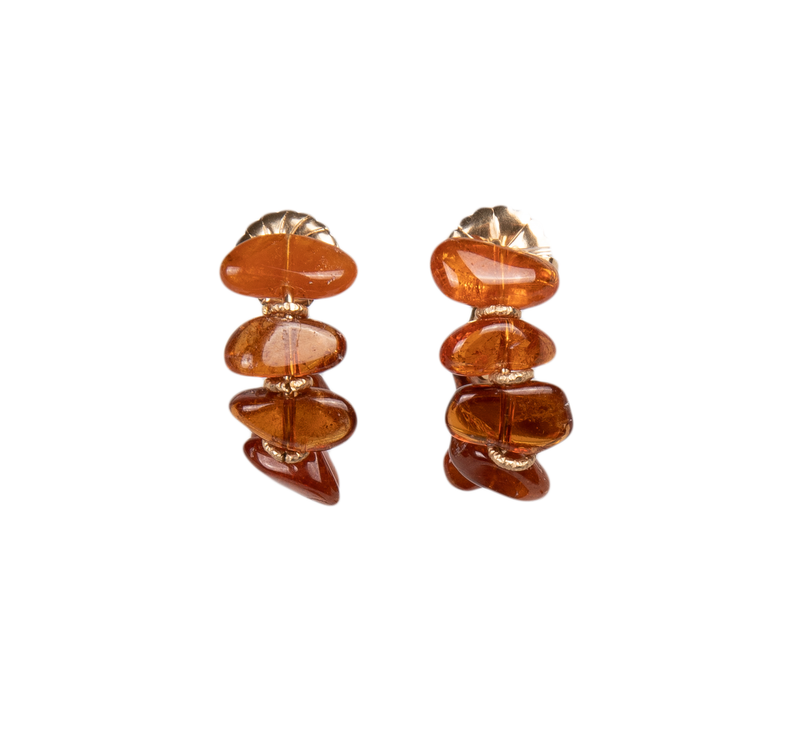 Acerola Hoop Earrings #1 (20mm) - Spessartite Earrings TARBAY   