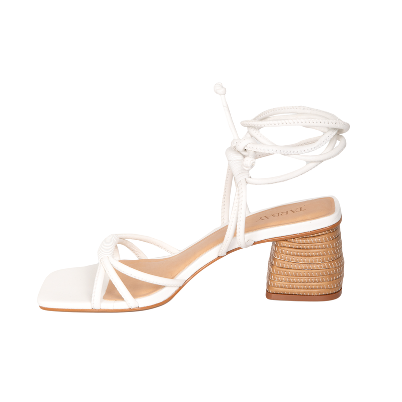 Samay Sandals - White Heels TARBAY   