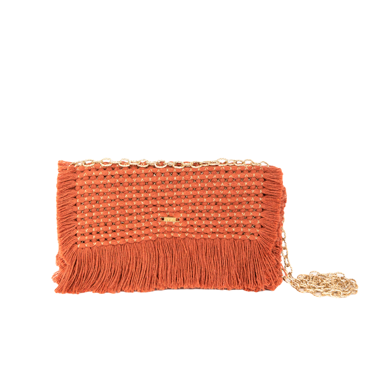 Gossypium Clutch Bag - Caramel Clutches TARBAY   