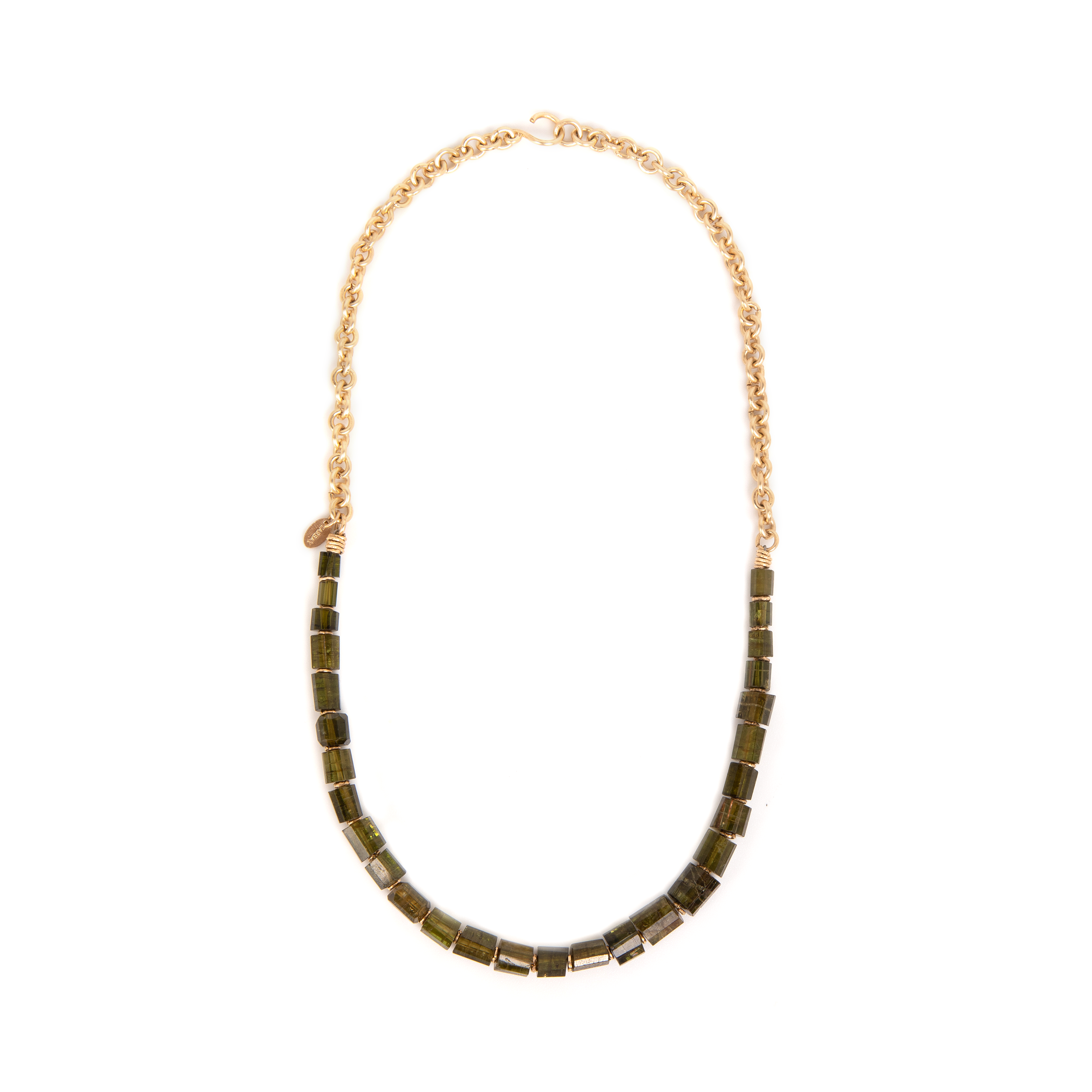 Isabel Necklace #1 (45cm) - Green Tourmaline Necklaces TARBAY   