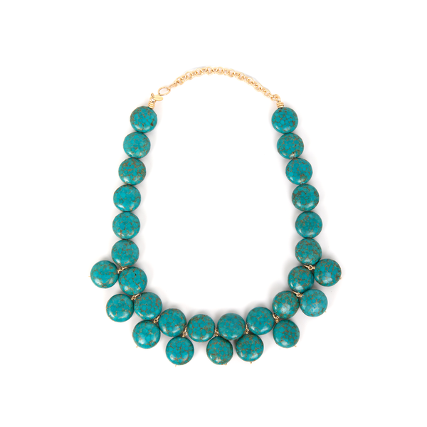Mauritia Necklace #1 - Turquoise Necklaces TARBAY   