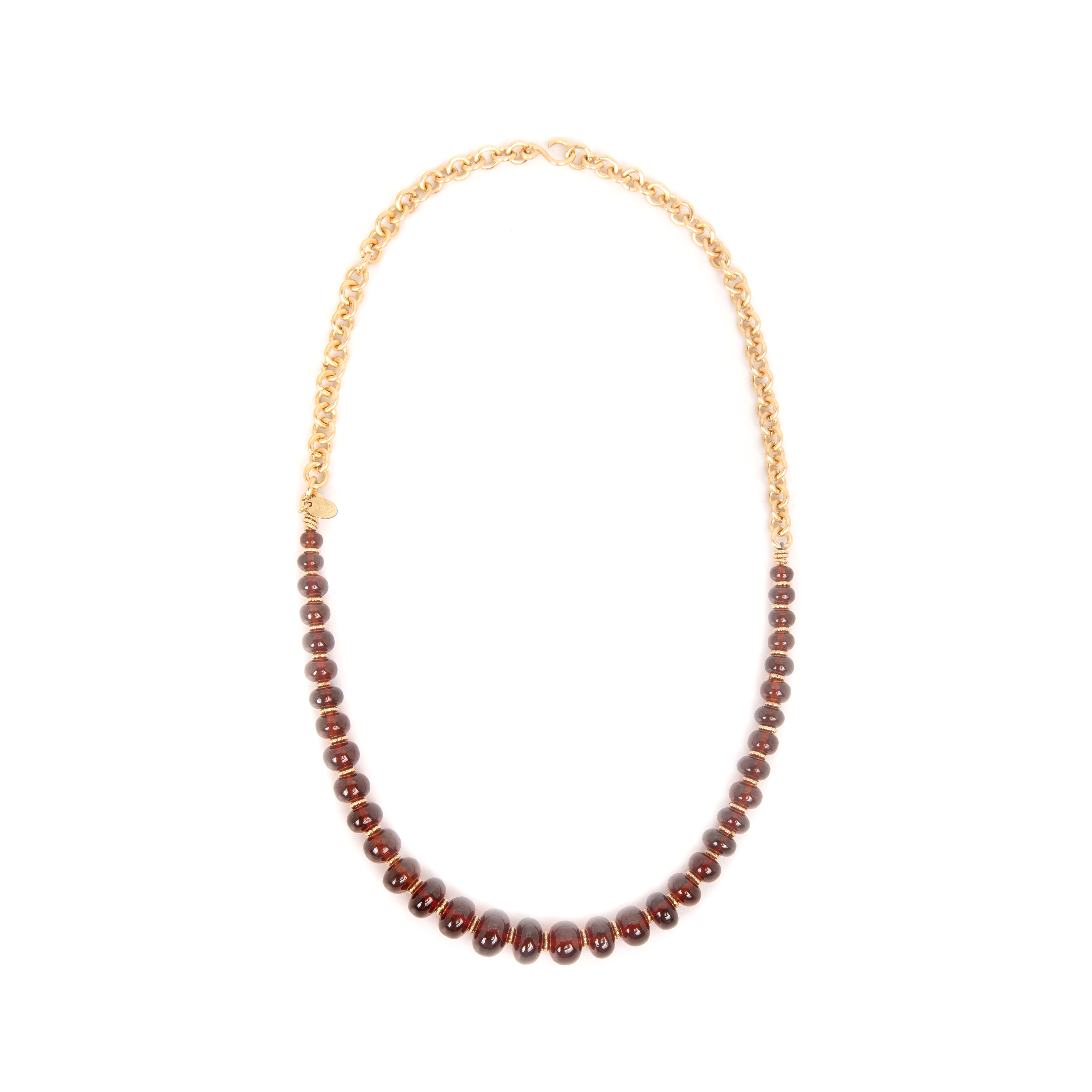 Isabel Necklace #1 (45cm) - Hessonite Necklaces TARBAY   