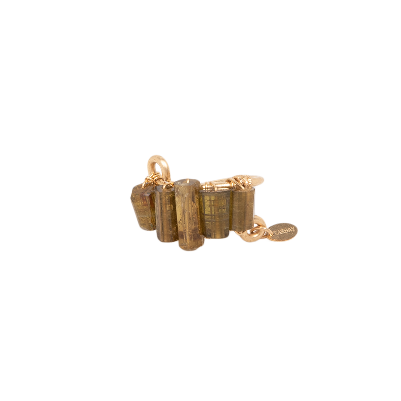 Diana Ring #1 (25mm) - Green Tourmaline Rings TARBAY   