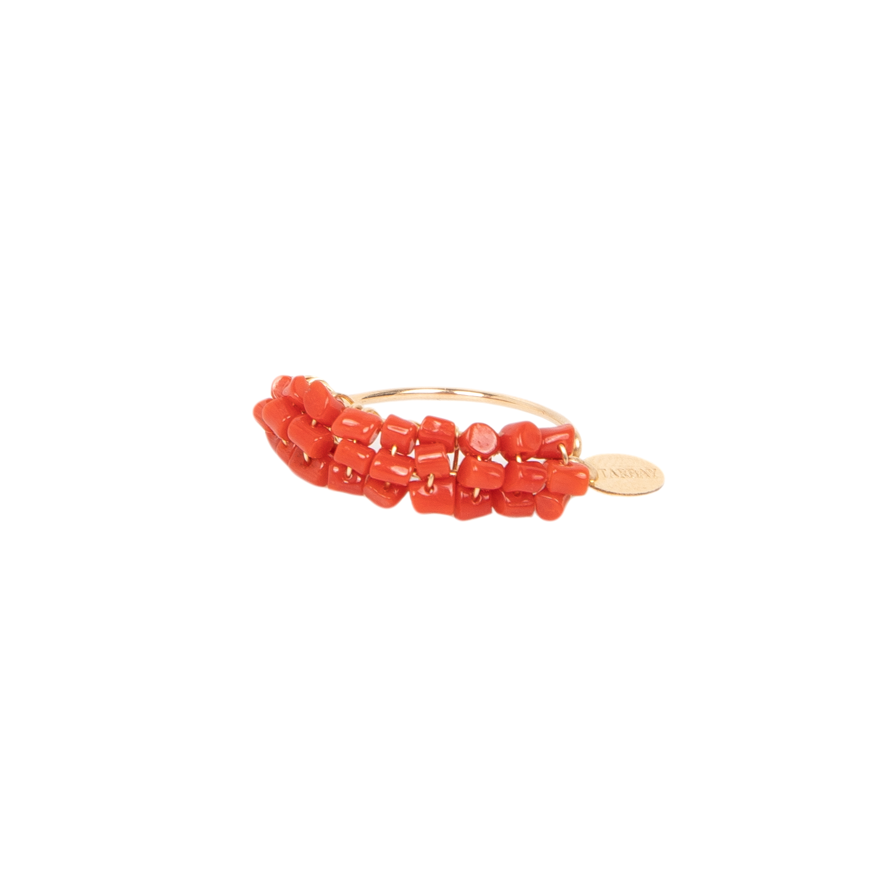 Cleopatra Ring #2 (24mm) - Red Coral Rings TARBAY   