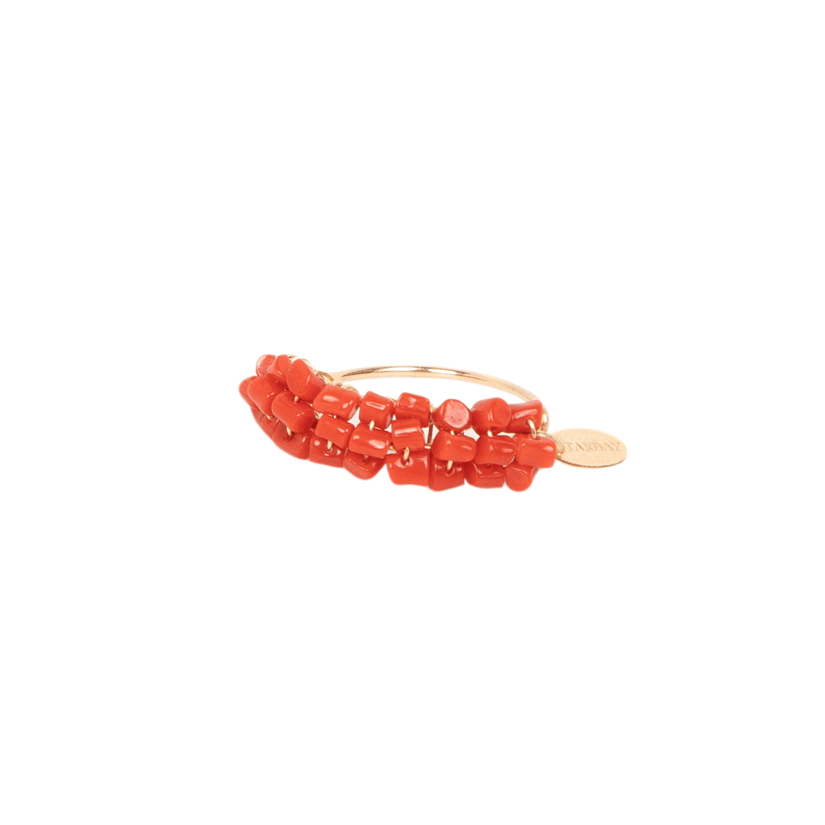 Cleopatra Ring - Red Coral Statement Jewelry 24mm