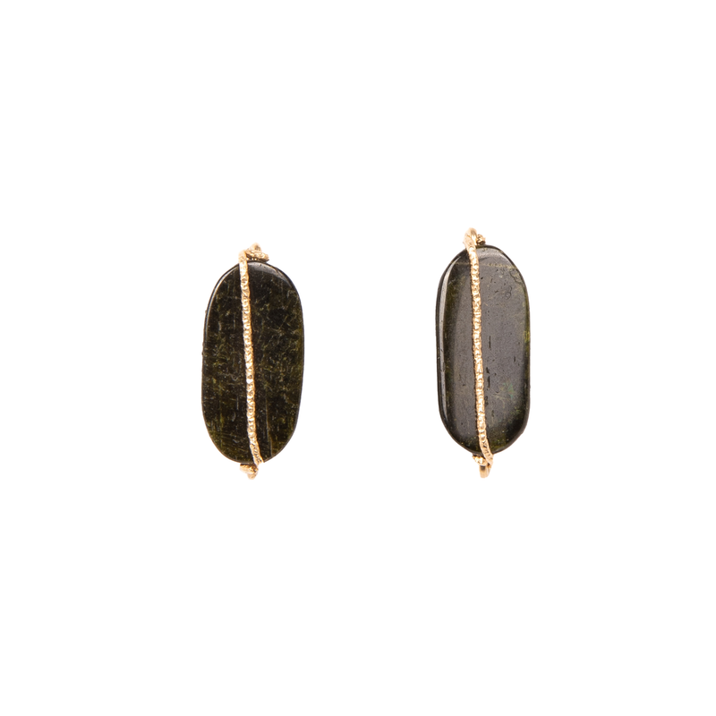 Calatea Earrings #1 (22mm) - Tourmaline Earrings TARBAY   