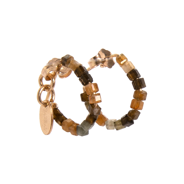 Neith Hoop Earrings #1 (15mm) - Tourmaline Earrings TARBAY   