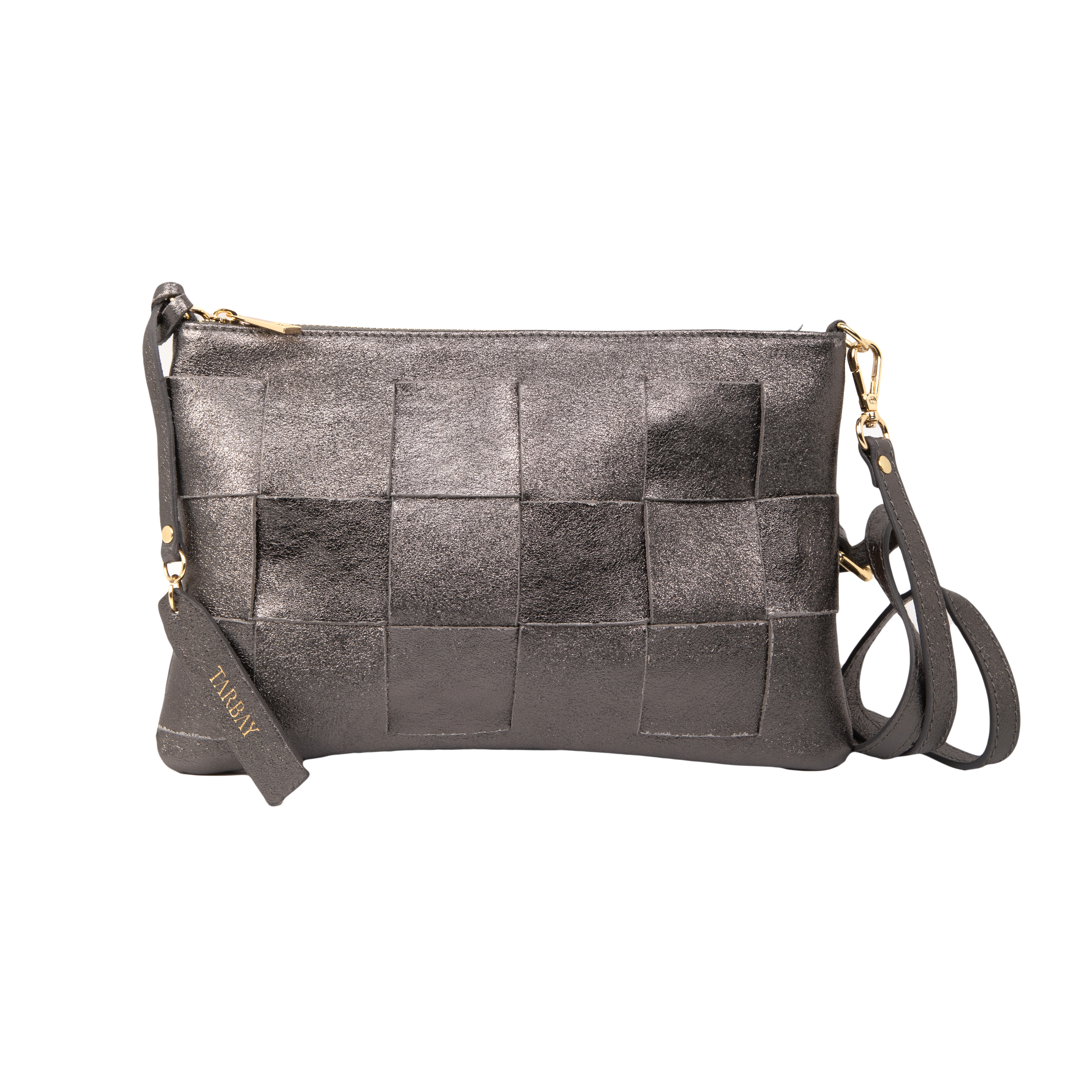 Maia Clutch & Crossbody Bag - Metallic Gray Clutches TARBAY   