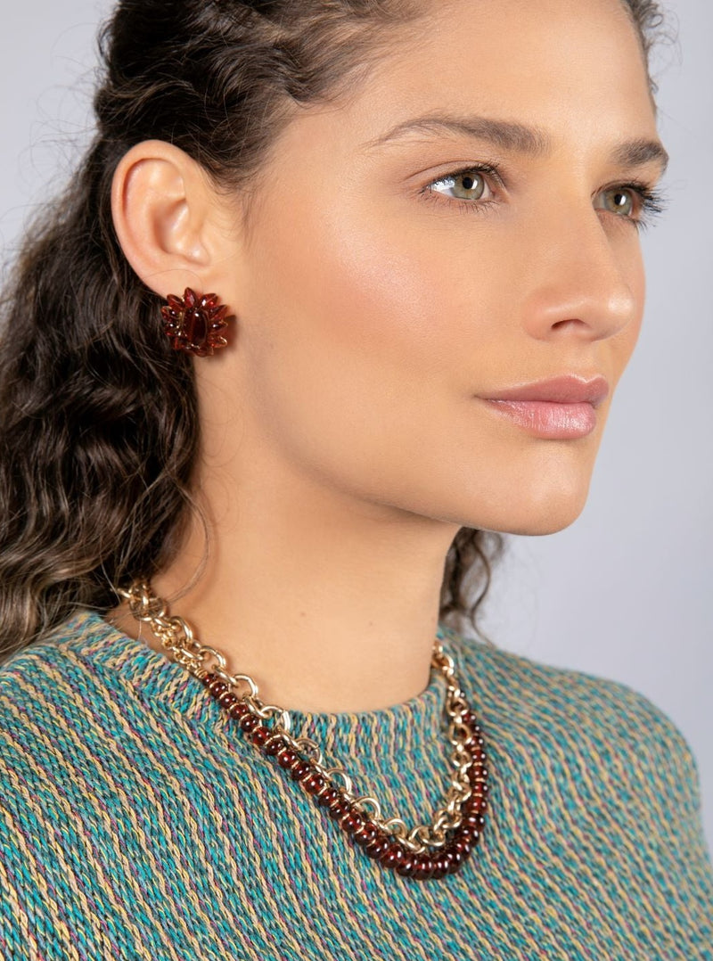 Isabel Necklace #1 (45cm) - Hessonite Necklaces TARBAY   