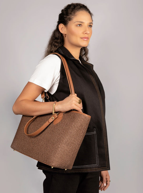 Raiza Top Handle & Crossbody Bag - Cognac Shoulder & Crossbody Bags TARBAY   