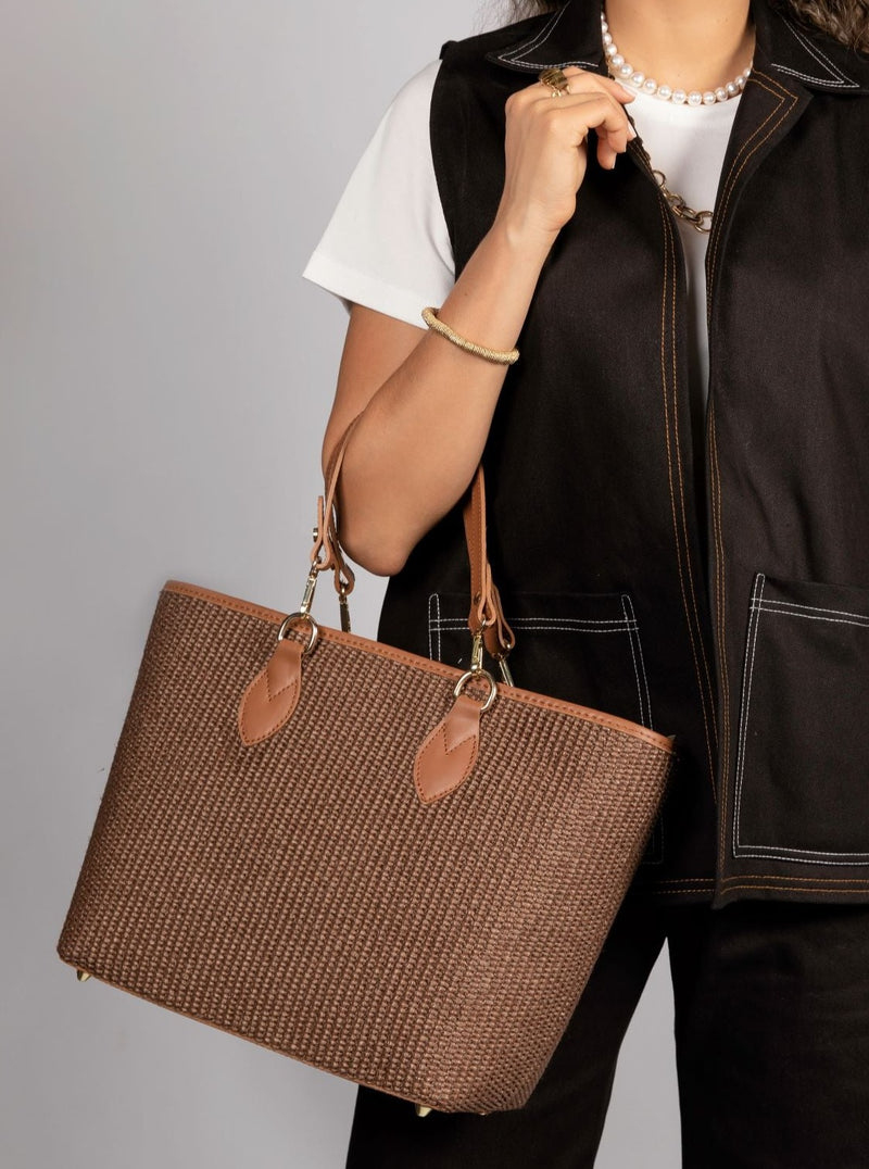 Raiza Top Handle & Crossbody Bag - Cognac Shoulder & Crossbody Bags TARBAY   
