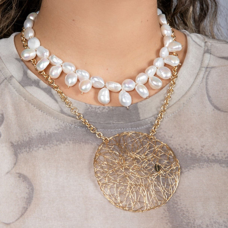 Aura Necklace #9 (70mm) - Yellow Gold Necklaces TARBAY   