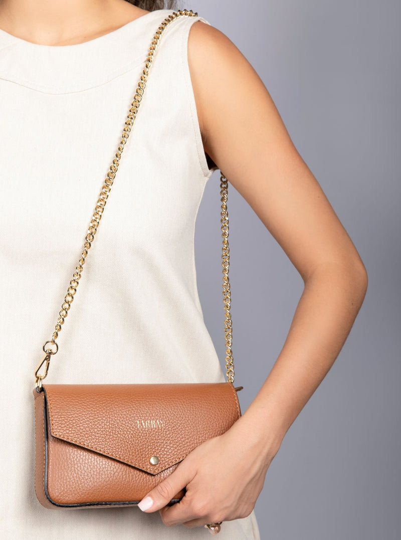 Nashira Clutch & Crossbody Bag - Camel Shoulder & Crossbody Bags TARBAY   