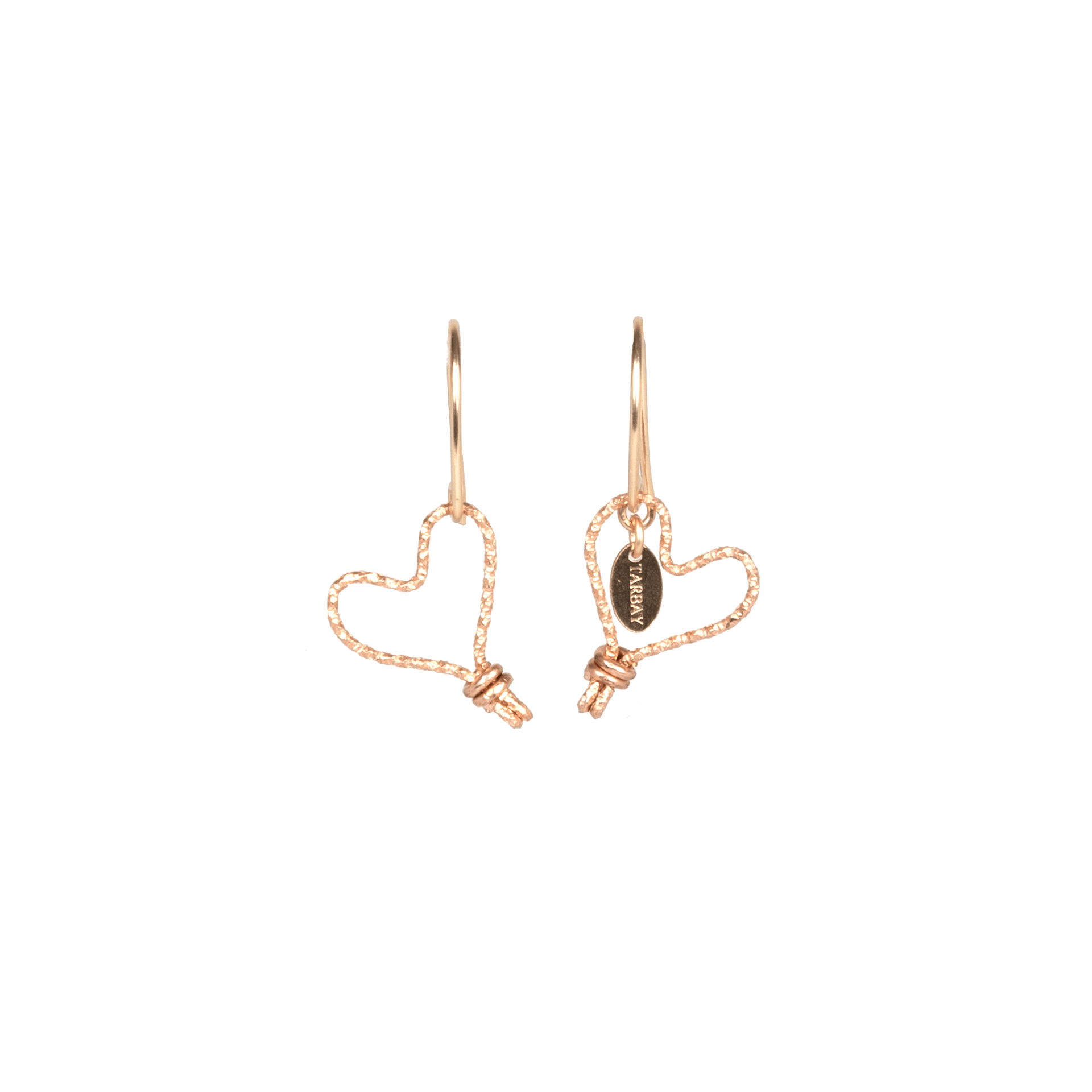 Corazon Julieta Dangle Earrings (14-16mm) - Rose Gold Earrings TARBAY   