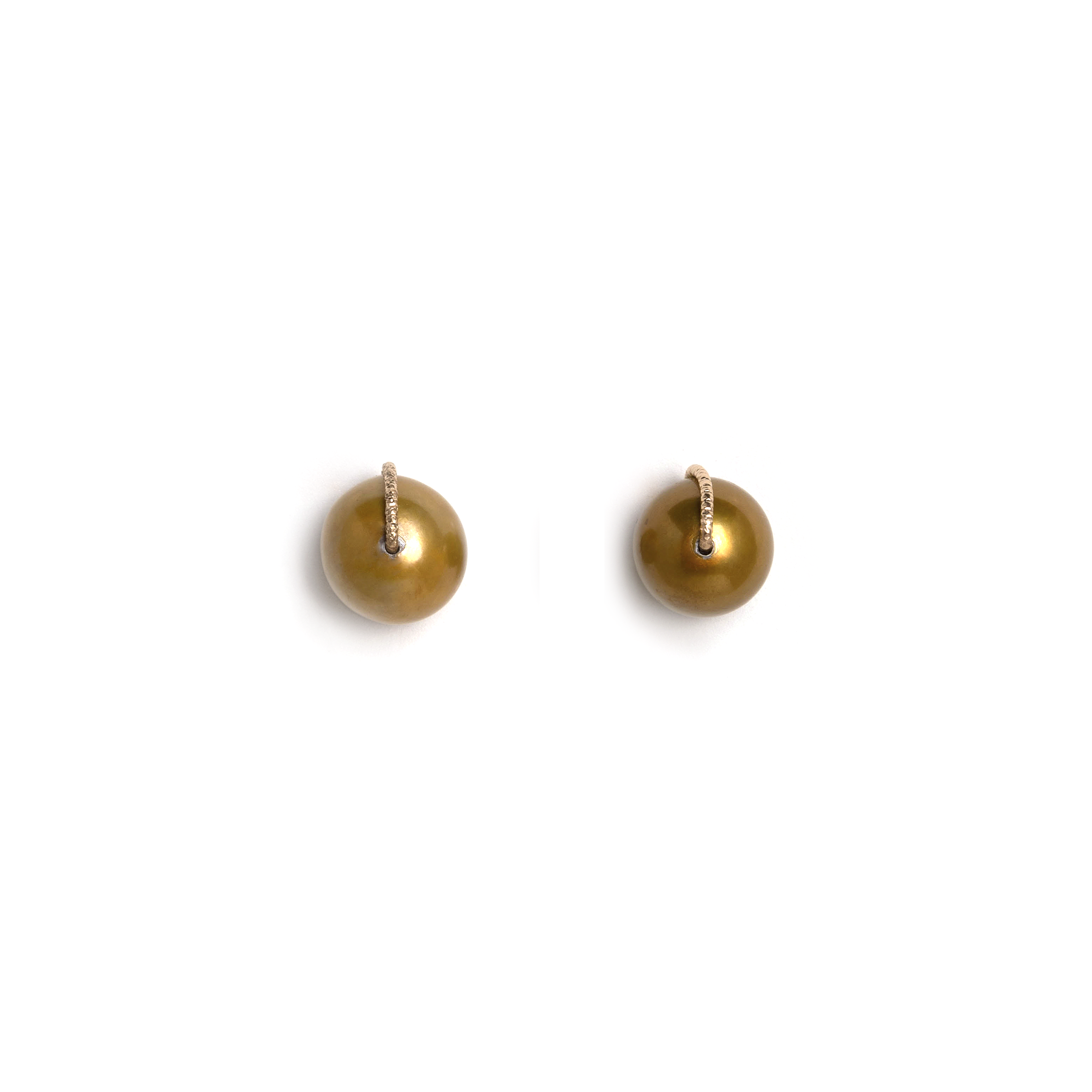 Gyros Stud Earrings - Bronze Pearl Earrings TARBAY   