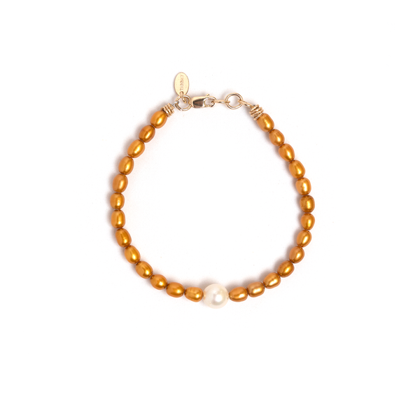 Margaritiferas Bracelet - Yellow Pearl & White Pearl Bracelets TARBAY   