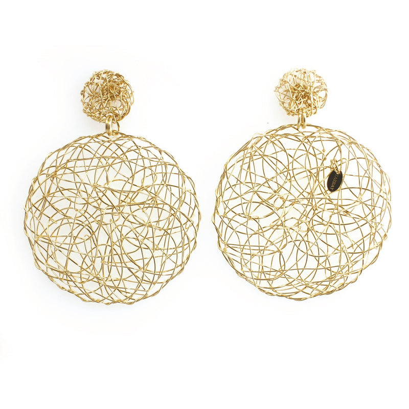 Aura Earrings #3 (50mm) - Yellow Gold Earrings TARBAY   