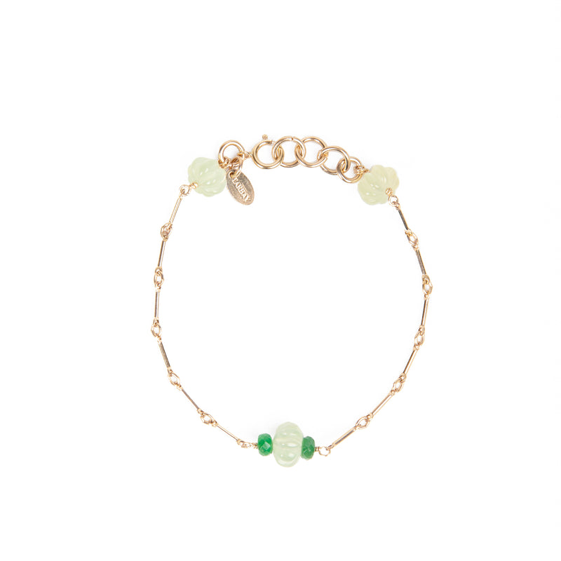 Amber Bracelet - Emerald & Prehnite Bracelets TARBAY   