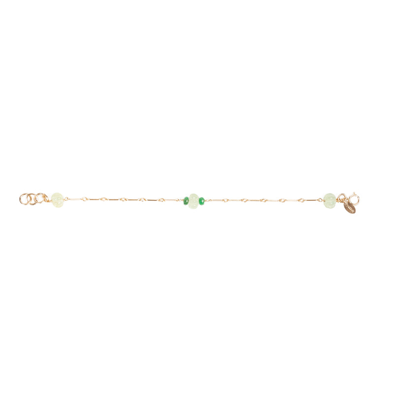 Amber Bracelet - Emerald & Prehnite Bracelets TARBAY   